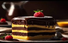 Muhallebili Çikolatalı Enfes Tatlı Tarifi 🍫🍒